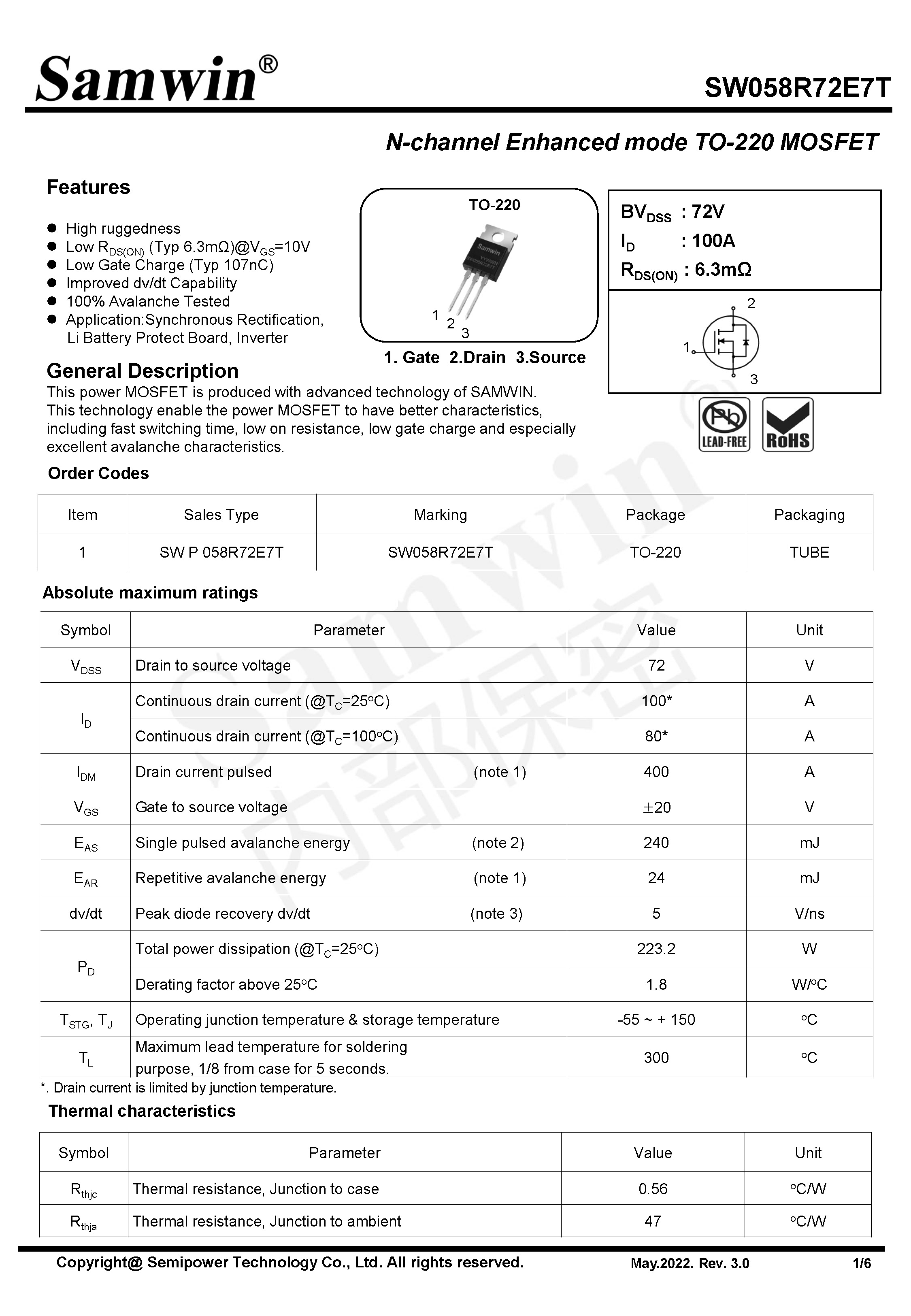 SAMWIN MOSFET