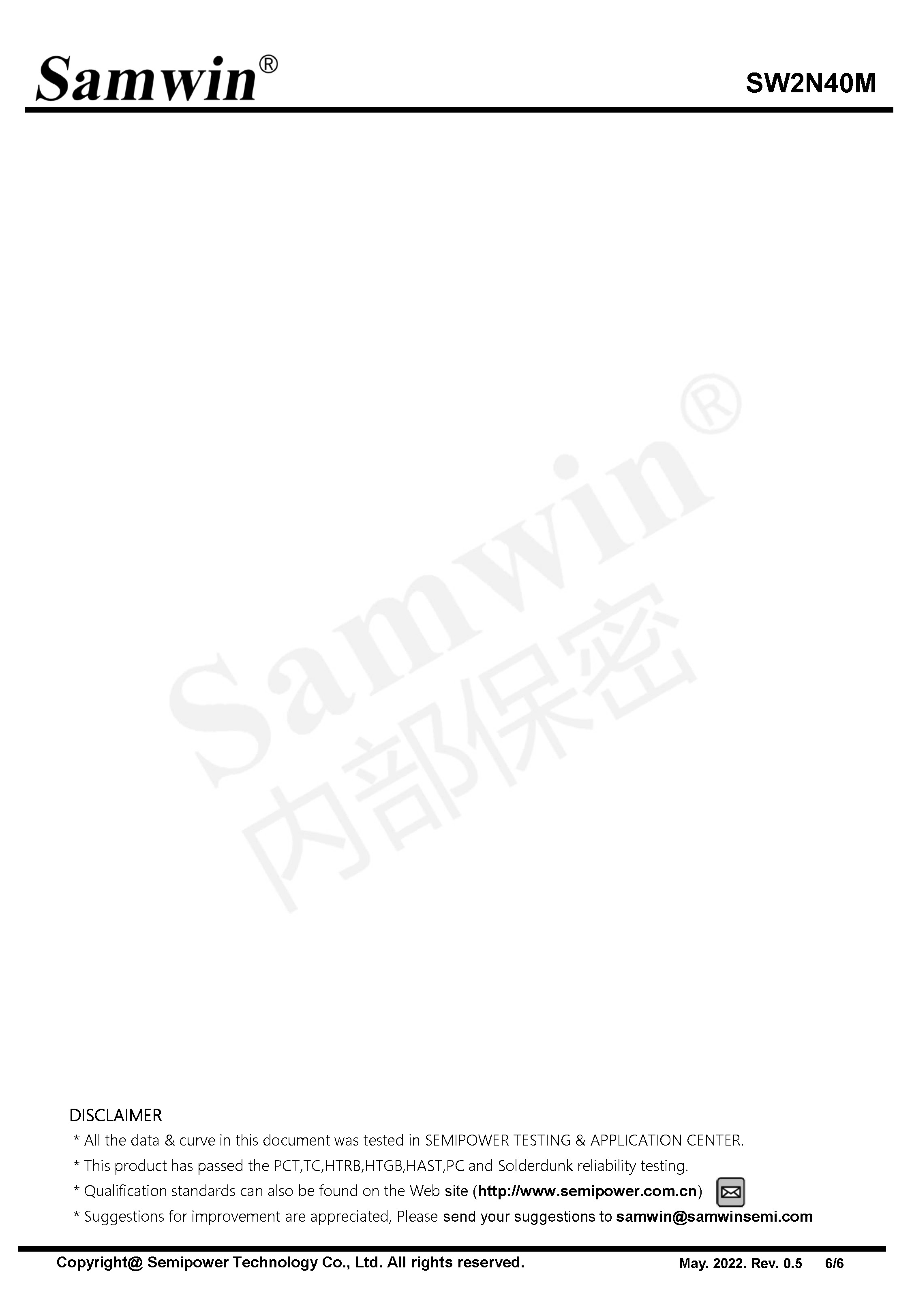 SAMWIN MOSFET