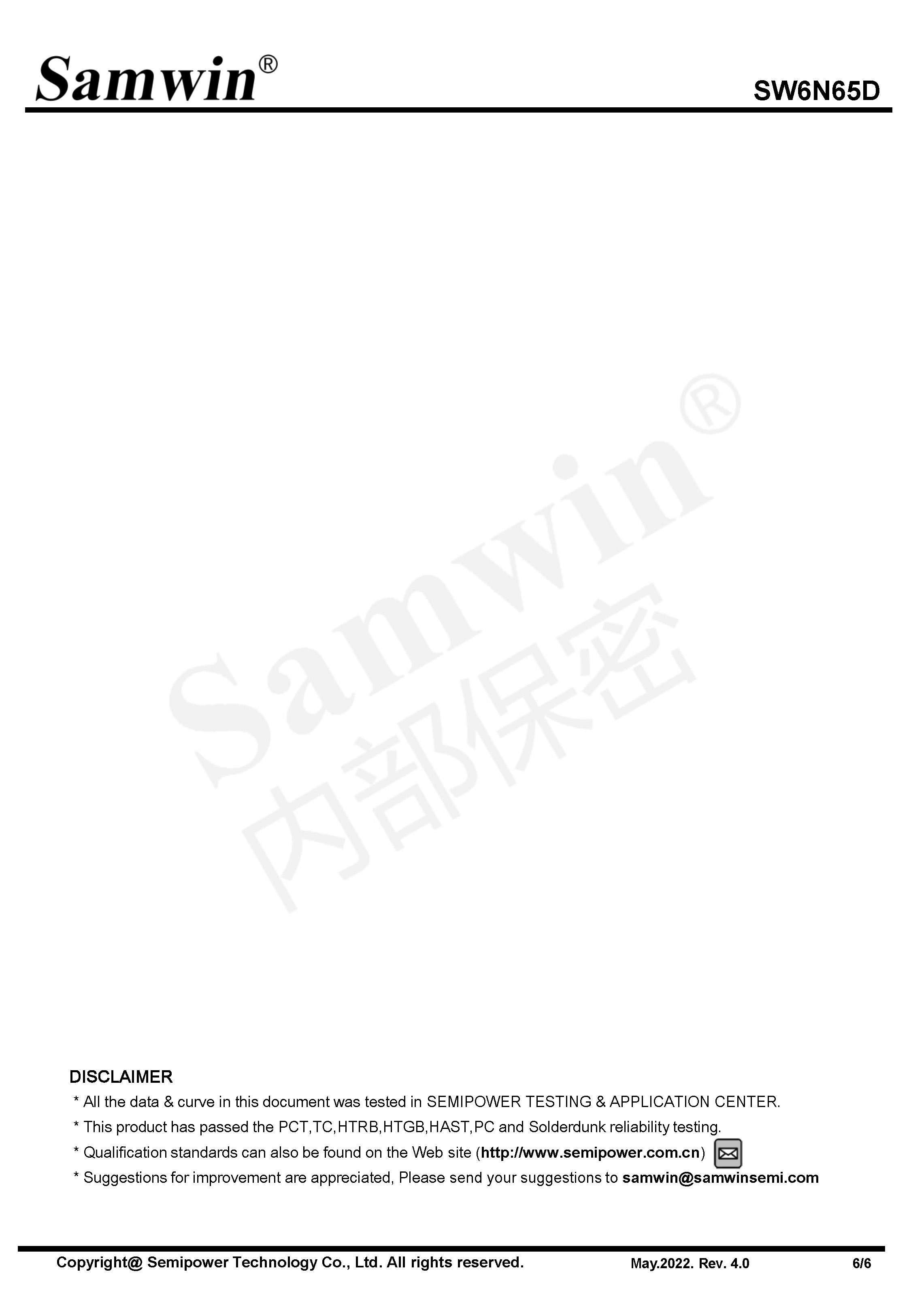 SAMWIN MOSFET